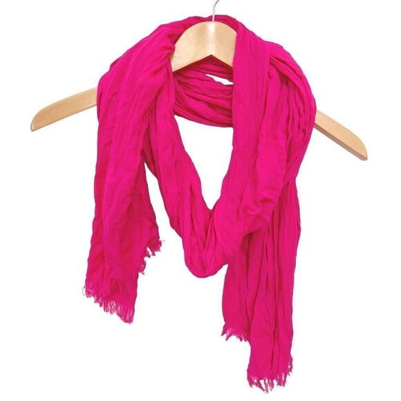 Uniqlo Hot Pink Scarf Super Soft Barbiecore Y2K Style - Picture 1 of 8